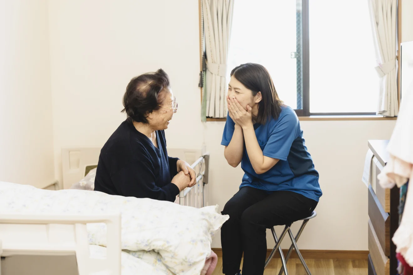 個室で談話
